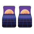 8-Bit Pixel Digital Landscape Print Front Car Floor Mats