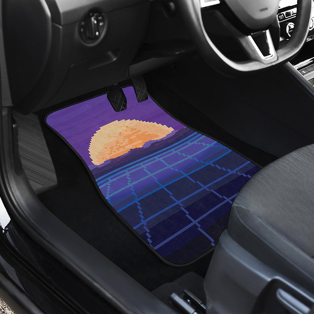 8-Bit Pixel Digital Landscape Print Front Car Floor Mats