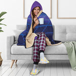 8-Bit Pixel Digital Landscape Print Hooded Blanket