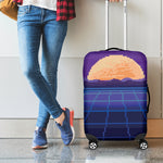 8-Bit Pixel Digital Landscape Print Luggage Cover
