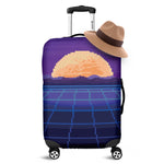 8-Bit Pixel Digital Landscape Print Luggage Cover