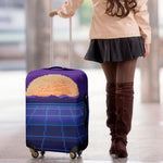 8-Bit Pixel Digital Landscape Print Luggage Cover