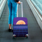 8-Bit Pixel Digital Landscape Print Luggage Cover