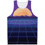 8-Bit Pixel Digital Landscape Print Men's Tank Top