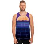 8-Bit Pixel Digital Landscape Print Men's Tank Top