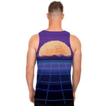 8-Bit Pixel Digital Landscape Print Men's Tank Top