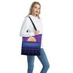 8-Bit Pixel Digital Landscape Print Tote Bag