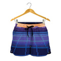 8-Bit Pixel Digital Landscape Print Women's Shorts