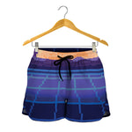 8-Bit Pixel Digital Landscape Print Women's Shorts