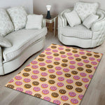 8-Bit Pixel Donut Print Area Rug