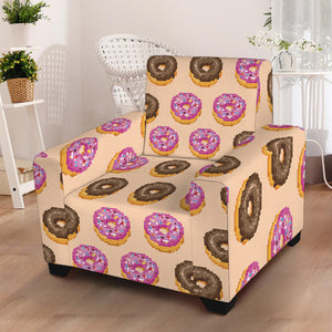 8-Bit Pixel Donut Print Armchair Slipcover