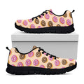 8-Bit Pixel Donut Print Black Running Shoes
