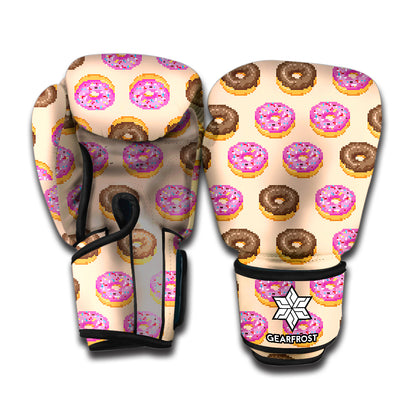 8-Bit Pixel Donut Print Boxing Gloves