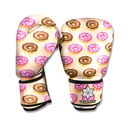 8-Bit Pixel Donut Print Boxing Gloves