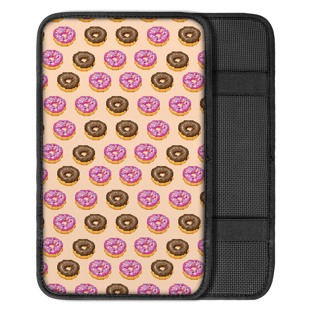 8-Bit Pixel Donut Print Car Center Console Cover