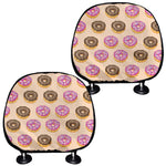 8-Bit Pixel Donut Print Car Headrest Covers