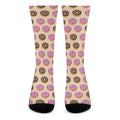 8-Bit Pixel Donut Print Crew Socks