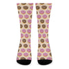 8-Bit Pixel Donut Print Crew Socks