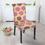 8-Bit Pixel Donut Print Dining Chair Slipcover
