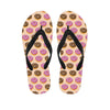 8-Bit Pixel Donut Print Flip Flops