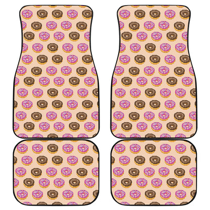 8-Bit Pixel Donut Print Front and Back Car Floor Mats