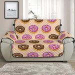 8-Bit Pixel Donut Print Half Sofa Protector