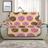 8-Bit Pixel Donut Print Half Sofa Protector