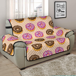 8-Bit Pixel Donut Print Half Sofa Protector