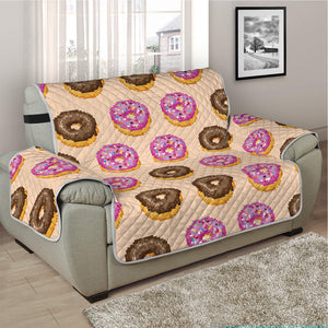 8-Bit Pixel Donut Print Half Sofa Protector