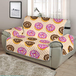 8-Bit Pixel Donut Print Half Sofa Protector