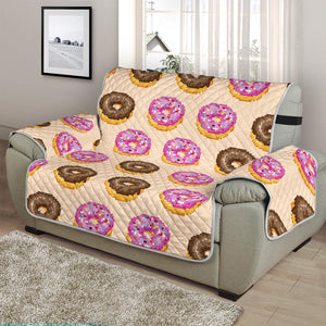 8-Bit Pixel Donut Print Half Sofa Protector