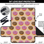 8-Bit Pixel Donut Print Loveseat Protector