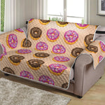 8-Bit Pixel Donut Print Loveseat Protector