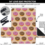 8-Bit Pixel Donut Print Loveseat Protector