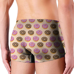 8-Bit Pixel Donut Print Men's Boxer Briefs