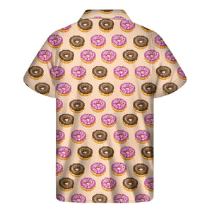 8-Bit Pixel Donut Print Men's Short Sleeve Shirt