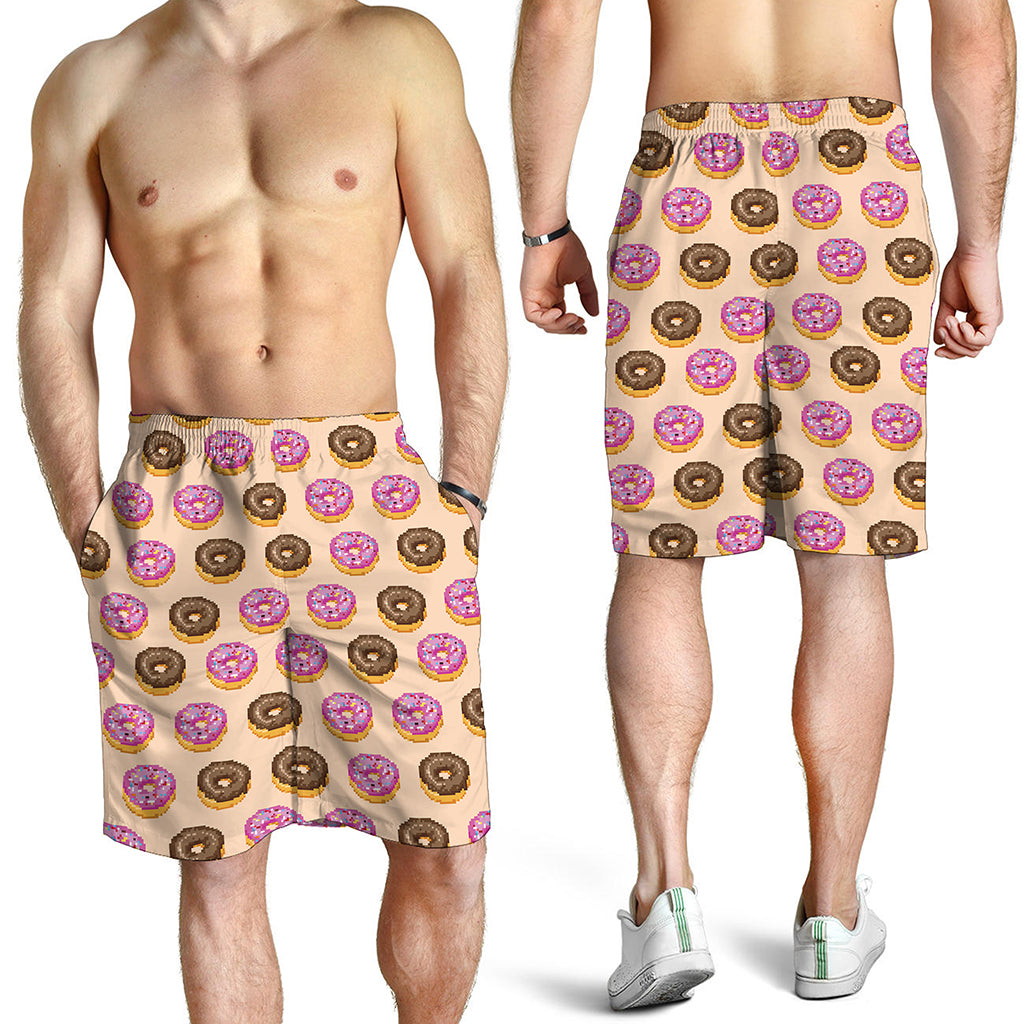 8-Bit Pixel Donut Print Men's Shorts