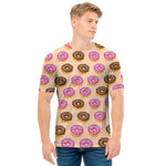 8-Bit Pixel Donut Print Men's T-Shirt