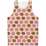 8-Bit Pixel Donut Print Men's Tank Top