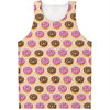 8-Bit Pixel Donut Print Men's Tank Top