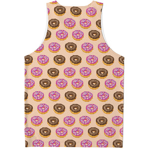 8-Bit Pixel Donut Print Men's Tank Top