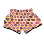 8-Bit Pixel Donut Print Muay Thai Boxing Shorts