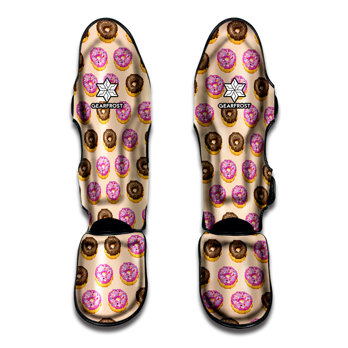 8-Bit Pixel Donut Print Muay Thai Shin Guard
