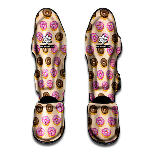 8-Bit Pixel Donut Print Muay Thai Shin Guard
