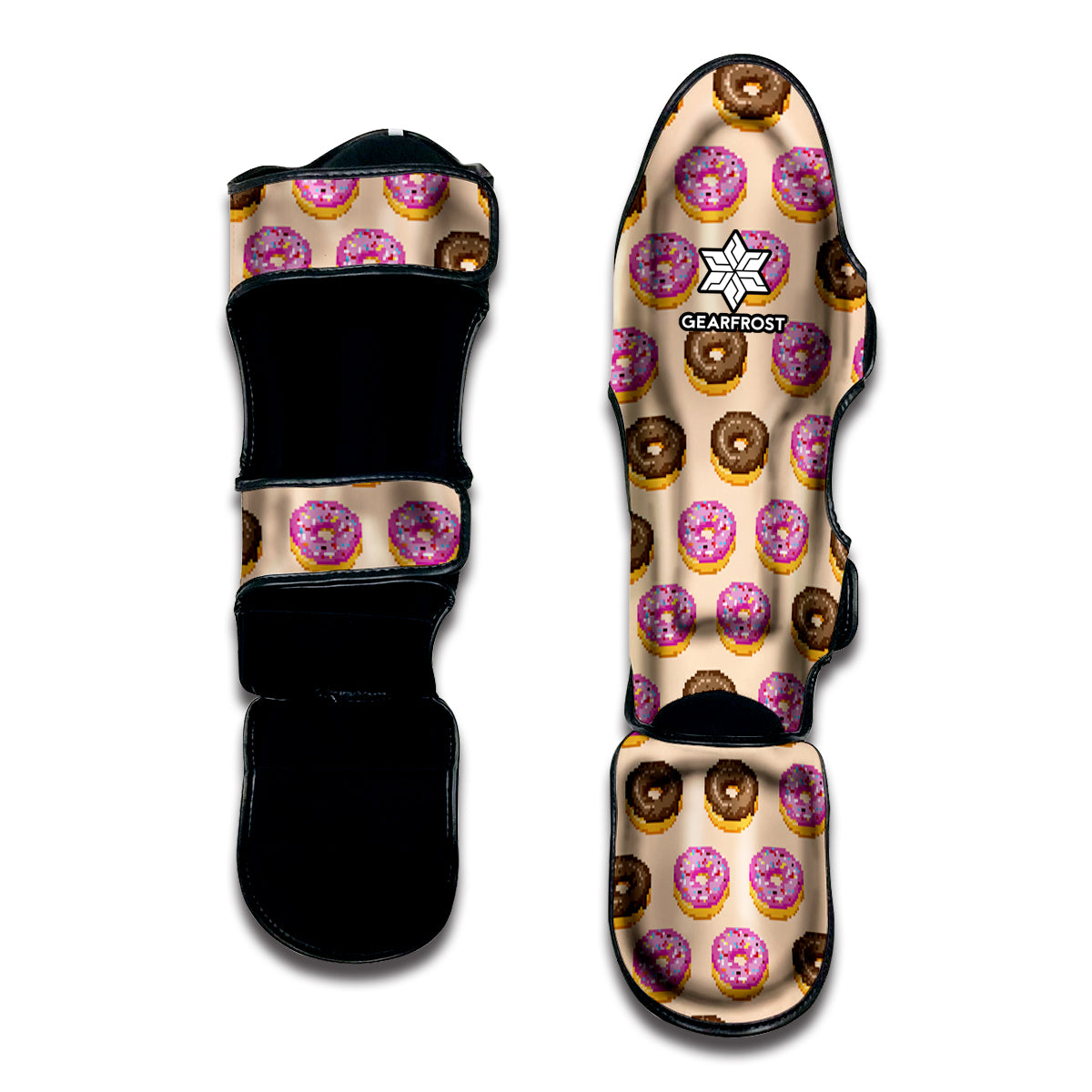 8-Bit Pixel Donut Print Muay Thai Shin Guard