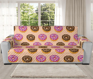 8-Bit Pixel Donut Print Oversized Sofa Protector