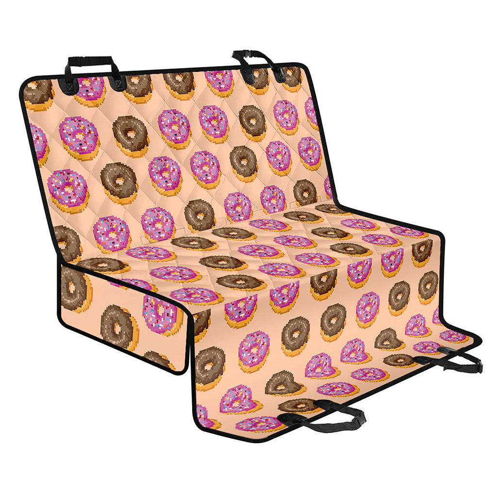 8-Bit Pixel Donut Print Pet Car Back Seat Cover