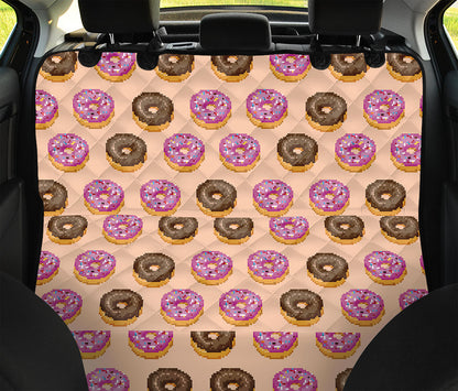 8-Bit Pixel Donut Print Pet Car Back Seat Cover