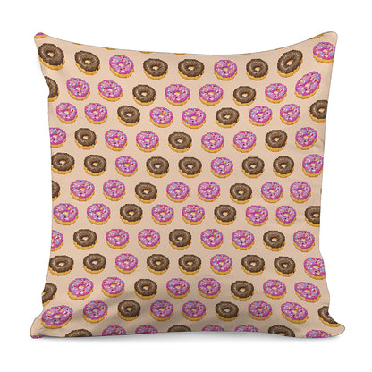 8-Bit Pixel Donut Print Pillow Cover