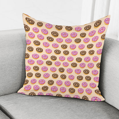 8-Bit Pixel Donut Print Pillow Cover